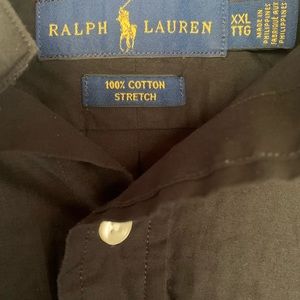 Ralph Lauren Men’s Black Button Down. Size XXL. Excellent Condition!